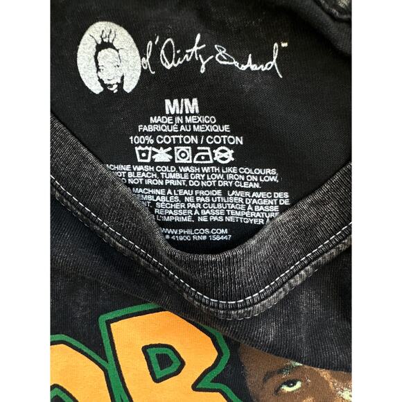 ODB Black Acid Wash Crewneck 90s Rapper Graphic Tee NEW Size Medium - Picture 4 of 9